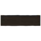 Vidaxl Table Top Dark Brown 220X60X(2-4) Cm Treated Solid Wood Live Edge