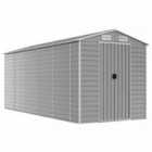 vidaXL Garden Shed Light Grey 191x470x198 cm Galvanised Steel