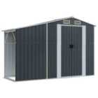 vidaXL Garden Shed Anthracite 277x93x179 cm Galvanised Steel