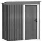 Outsunny 5 x 3ft Garden Storage Shed Sliding Door Sloped Roof Tool, Grey