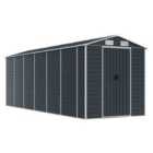 vidaXL Garden Shed Anthracite 191x555x198 cm Galvanised Steel