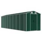 vidaXL Garden Shed Green 191x725x198 cm Galvanised Steel