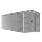 vidaXL Garden Shed Light Grey 191x555x198 cm Galvanised Steel