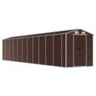 vidaXL Garden Shed Brown 191x980x198 cm Galvanised Steel