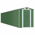 vidaXL Garden Shed Green 192x1021x223 cm Galvanised Steel