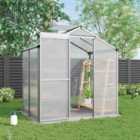 Garden Sanctuary 4 X 6 Ft Aluminium Hobby Greenhouse Window Opening with No Base