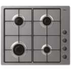 Hoover HHW6LPB 4 Burner Side Control Gas Hob - Stainless Steel