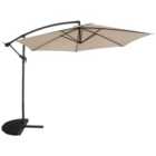 Charles Bentley 3m Hanging Garden Parasol - Beige