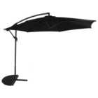 Charles Bentley 3m Hanging Garden Parasol - Black