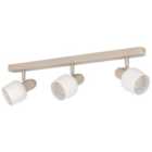 Eglo Corato Steel/Glass Adjustable 3-Light Spotlight - Sandy