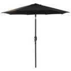 Charles Bentley 2m Market Garden Parasol - Black