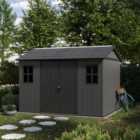 Keter Newton Plus Apex Outdoor Storage Shed Grey -11 x 7.5ft