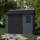 Keter Newton Plus Apex Outdoor Storage Shed Grey - 9 x 7.5ft