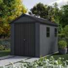 Keter Newton Plus Apex Outdoor Storage Shed Grey - 7.5 x 9ft