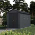 Keter Newton Plus Apex Outdoor Storage Shed Grey - 7.5 x 11ft