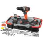 Black & Decker BCD003BAST-GB 18V Cordless Hammer Drill with 2 x 1.5Ah Batteries & Organiser