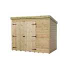Empire 4000 Pent 8x3ft Wooden Garden Shed Double Door Le