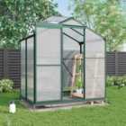 Garden Sanctuary 4 X 6 Ft Aluminium Hobby Freestanding Greenhouse with Base and Window, Clear