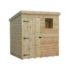 Empire 1500 Pent 6x5ft Wooden Garden Shed Door Le 1 Window