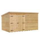 Empire 4000 Pent 9x8ft Wooden Garden Shed Double Door Le