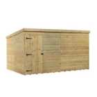 Empire 1000 Pent 10x7ft Wooden Garden Shed Door Le