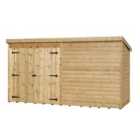Empire 4000 Pent 10x5ft Wooden Garden Shed Double Door Le
