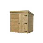 Empire 1000 Pent 5x4ft Wooden Garden Shed Door Right