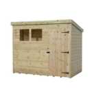 Empire 1500 Pent 8x6ft Wooden Garden Shed Door Right