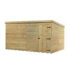 Empire 1000 Pent 10x8ft Wooden Garden Shed Door Right