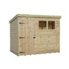 Empire 1500 Pent 8x8ft Wooden Garden Shed Door Le