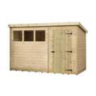 Empire 1500 Pent 10x7ft Wooden Garden Shed Door Right