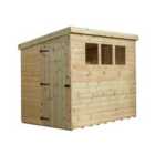 Empire 2500 Pent 8x7ft Wooden Garden Shed Door Le Side Panel