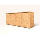 Empire Modular Pent 16x4ft Wooden Garden Shed Single Door No Windows