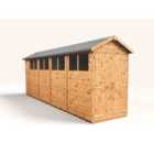 Empire Modular Apex 4x18ft Wooden Garden Shed Double Door & Windows