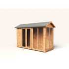 Empire Apex Summerhouse 4x10ft Wooden Garden Shed Double Door