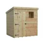 Empire 1500 Pent 6x6ft Wooden Garden Shed Door Le