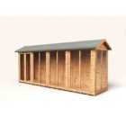 Empire Apex Summerhouse 4x16ft Wooden Garden Shed Double Door