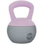 SPORTNOW 12KG Kettlebell with Soft Body and Non-Slip Handle, Purple, Grey