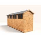 Empire Modular Apex 4x16ft Wooden Garden Shed Double Door Windows