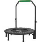 HOMCOM 40" Foldable Mini Fitness Trampoline w/ Foam Handle, Green