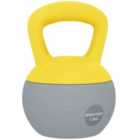 SPORTNOW 12KG Kettlebell with Soft Body and Non-Slip Handle, Yellow, Grey