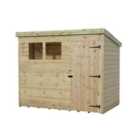 Empire 1500 Pent 7x6ft Wooden Garden Shed Door Right