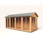 Empire Apex Summerhouse 6x16ft Wooden Garden Shed Double Door