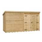 Empire 4000 Pent 10x7ft Wooden Garden Shed Double Door Right