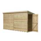 Empire 2000 Pent 12x5ft Wooden Garden Shed Door Right Side Panel