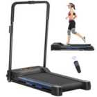 Homcom 1-6 Km/H Folding Motorised Treadmill Walking W/ Remote Control, Blue