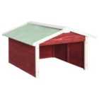 vidaXL Robotic Lawn Mower Garage 72X87X50cm Red And White Firwood
