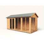 Empire Apex Summerhouse 6x14ft Wooden Garden Shed Double Door