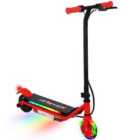 AIYAPLAY Electric Scooter for 6-14 with Dual Brakes & Colourful Light, Red