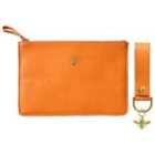 Portico Designs Sky + Miller Bee Women's Pouch Cosmetic Bag & Keyring Set - Orange